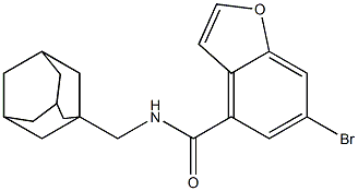 N-(ADAMANTAN-1-YLMETHYL)-6-BROMO-1-BENZOFURAN-4-CARBOXAMIDE 结构式