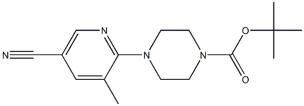 TERT-BUTYL 4-(5-CYANO-3-METHYLPYRIDIN-2-YL)PIPERAZINE-1-CARBOXYLATE Structure