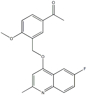 1-(3-{[(6-fluoro-2-methyl-4-quinolyl)oxy]methyl}-4-methoxyphenyl)ethan-1-one