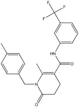 2-methyl-1-(4-methylbenzyl)-6-oxo-N-[3-(trifluoromethyl)phenyl]-1,4,5,6-tetrahydro-3-pyridinecarboxamide Structure