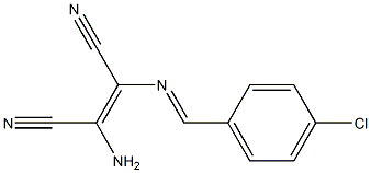 (Z)-2-amino-3-{[(E)-(4-chlorophenyl)methylidene]amino}-2-butenedinitrile Structure