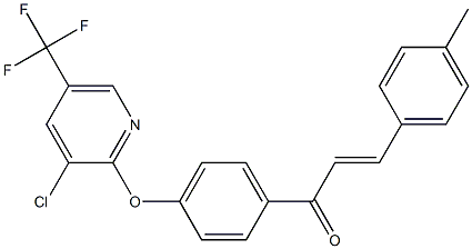 (E)-1-(4-{[3-chloro-5-(trifluoromethyl)-2-pyridinyl]oxy}phenyl)-3-(4-methylphenyl)-2-propen-1-one Structure