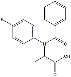 2-(benzoyl-4-fluoroanilino)propanoic acid Structure