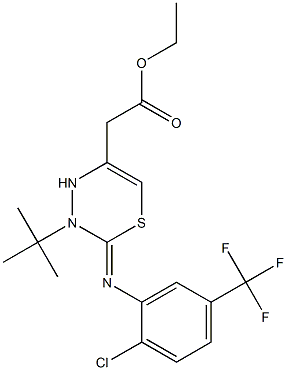 [3-tert-Butyl-2-(2-chloro-5-trifluoromethyl-phenylimino)-3,4-dihydro-2H-[1,3,4]thiadiazin-5-yl]-acetic acid ethyl ester