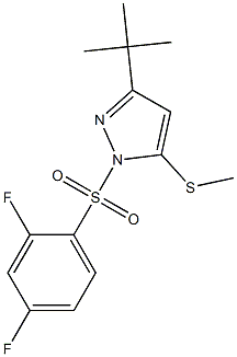 3-(tert-butyl)-1-[(2,4-difluorophenyl)sulfonyl]-5-(methylthio)-1H-pyrazole