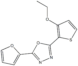 2-(3-ethoxy-2-thienyl)-5-(2-furyl)-1,3,4-oxadiazole