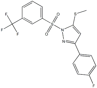 3-(4-fluorophenyl)-5-(methylthio)-1-{[3-(trifluoromethyl)phenyl]sulfonyl}-1H-pyrazole|
