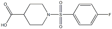 1-[(4-fluorophenyl)sulfonyl]piperidine-4-carboxylic acid 结构式