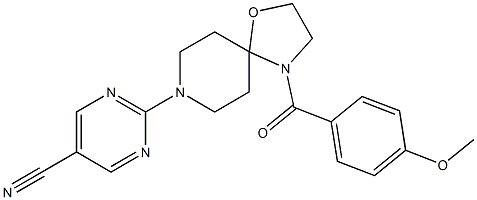 2-[4-(4-methoxybenzoyl)-1-oxa-4,8-diazaspiro[4.5]dec-8-yl]-5-pyrimidinecarbonitrile
