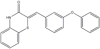2-[(Z)-(3-phenoxyphenyl)methylidene]-2H-1,4-benzothiazin-3(4H)-one Struktur