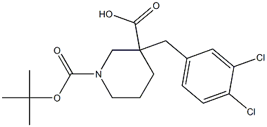 1-(tert-butoxycarbonyl)-3-(3,4-dichlorobenzyl)-3-piperidinecarboxylic acid