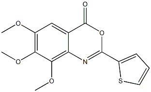 6,7,8-trimethoxy-2-(2-thienyl)-4H-3,1-benzoxazin-4-one Structure