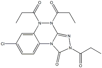 7-chloro-2,4,5-tripropionyl-1,2,4,5-tetrahydrobenzo[e][1,2,4]triazolo[3,4-c][1,2,4]triazin-1-one Structure