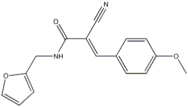 (E)-2-cyano-N-(2-furylmethyl)-3-(4-methoxyphenyl)-2-propenamide Struktur
