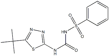 2-(tert-butyl)-5-({[(phenylsulfonyl)amino]carbonyl}amino)-1,3,4-thiadiazole Structure