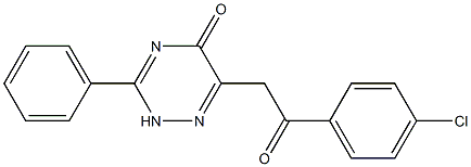 6-[2-(4-chlorophenyl)-2-oxoethyl]-3-phenyl-2,5-dihydro-1,2,4-triazin-5-one Structure