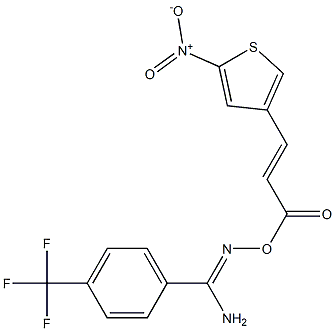 O1-[3-(5-nitro-3-thienyl)acryloyl]-4-(trifluoromethyl)benzene-1-carbohydrox imamide