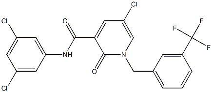 5-chloro-N-(3,5-dichlorophenyl)-2-oxo-1-[3-(trifluoromethyl)benzyl]-1,2-dihydro-3-pyridinecarboxamide