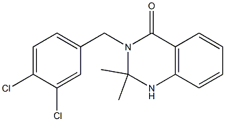 3-(3,4-dichlorobenzyl)-2,2-dimethyl-2,3-dihydro-4(1H)-quinazolinone Structure