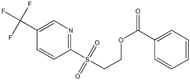 2-{[5-(trifluoromethyl)-2-pyridyl]sulfonyl}ethyl benzoate Structure