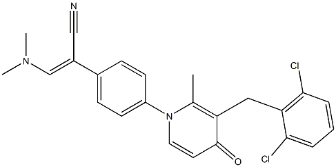 (Z)-2-{4-[3-(2,6-dichlorobenzyl)-2-methyl-4-oxo-1(4H)-pyridinyl]phenyl}-3-(dimethylamino)-2-propenenitrile