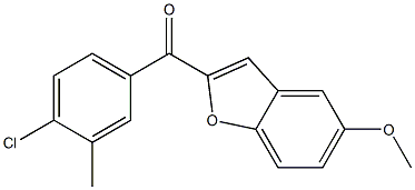 (4-chloro-3-methylphenyl)(5-methoxybenzo[b]furan-2-yl)methanone Structure