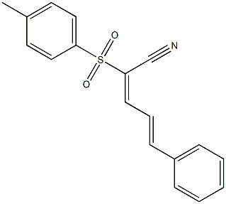 (2E,4E)-2-[(4-methylphenyl)sulfonyl]-5-phenyl-2,4-pentadienenitrile Struktur