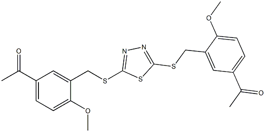 1-{3-[({5-[(5-acetyl-2-methoxybenzyl)thio]-1,3,4-thiadiazol-2-yl}thio)methyl]-4-methoxyphenyl}ethan-1-one