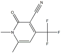 1,6-dimethyl-2-oxo-4-(trifluoromethyl)-1,2-dihydro-3-pyridinecarbonitrile 结构式