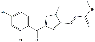(E)-3-[4-(2,4-dichlorobenzoyl)-1-methyl-1H-pyrrol-2-yl]-N-methyl-2-propenamide Struktur