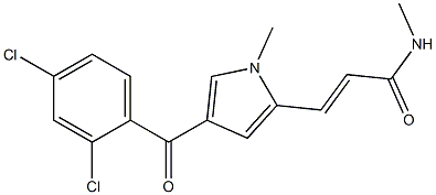 (E)-3-[4-(2,4-dichlorobenzoyl)-1-methyl-1H-pyrrol-2-yl]-N-methyl-2-propenamide,,结构式