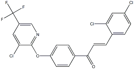 (E)-1-(4-{[3-chloro-5-(trifluoromethyl)-2-pyridinyl]oxy}phenyl)-3-(2,4-dichlorophenyl)-2-propen-1-one