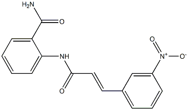 2-{[(E)-3-(3-nitrophenyl)-2-propenoyl]amino}benzenecarboxamide Struktur