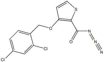 {3-[(2,4-dichlorobenzyl)oxy]-2-thienyl}(2lambda~5~-1-triazen-2-ynyl)methanone Structure