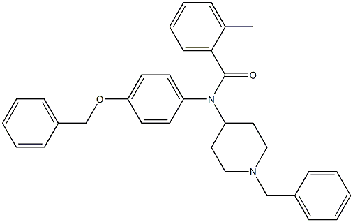 N-[4-(benzyloxy)phenyl]-N-(1-benzyl-4-piperidinyl)-2-methylbenzenecarboxamide