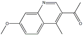 1-(7-methoxy-4-methyl-3-quinolyl)ethan-1-one Struktur