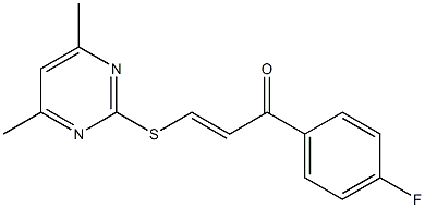  3-[(4,6-dimethylpyrimidin-2-yl)thio]-1-(4-fluorophenyl)prop-2-en-1-one