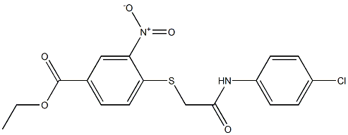 ethyl 4-{[2-(4-chloroanilino)-2-oxoethyl]thio}-3-nitrobenzoate Struktur