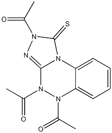 1-(2,4-diacetyl-1-thioxo-1,2,4,5-tetrahydrobenzo[e][1,2,4]triazolo[3,4-c][1,2,4]triazin-5-yl)ethan-1-one 结构式