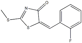5-[(E)-(2-fluorophenyl)methylidene]-2-(methylsulfanyl)-1,3-thiazol-4(5H)-one|