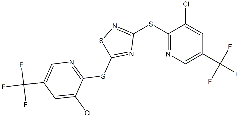 3-chloro-5-(trifluoromethyl)-2-pyridinyl 3-{[3-chloro-5-(trifluoromethyl)-2-pyridinyl]sulfanyl}-1,2,4-thiadiazol-5-yl sulfide