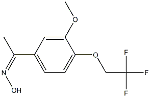 (1Z)-1-[3-methoxy-4-(2,2,2-trifluoroethoxy)phenyl]ethanone oxime Struktur