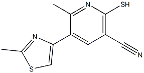 2-mercapto-6-methyl-5-(2-methyl-1,3-thiazol-4-yl)nicotinonitrile
