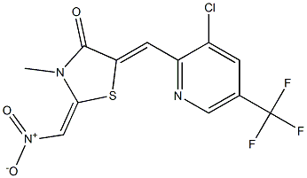 5-{(Z)-[3-chloro-5-(trifluoromethyl)-2-pyridinyl]methylidene}-3-methyl-2-[(E)-nitromethylidene]-1,3-thiazolan-4-one