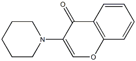 3-piperidino-4H-chromen-4-one Structure