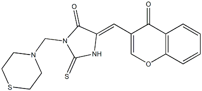 5-[(4-oxo-4H-chromen-3-yl)methylene]-3-(1,4-thiazinan-4-ylmethyl)-2-thioxotetrahydro-4H-imidazol-4-one