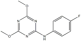 N2-(4-fluorophenyl)-4,6-dimethoxy-1,3,5-triazin-2-amine,,结构式