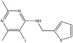 5-iodo-2,6-dimethyl-N-(2-thienylmethyl)-4-pyrimidinamine Struktur
