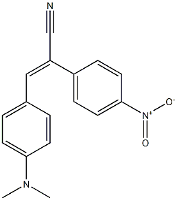 3-[4-(dimethylamino)phenyl]-2-(4-nitrophenyl)acrylonitrile Struktur