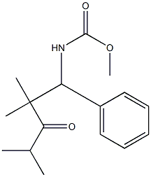 methyl N-(2,2,4-trimethyl-3-oxo-1-phenylpentyl)carbamate Structure